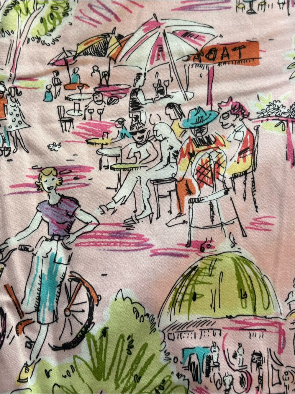 Dressbarn Women's Pink Printed A-Line Skort - Picture 5 of 9